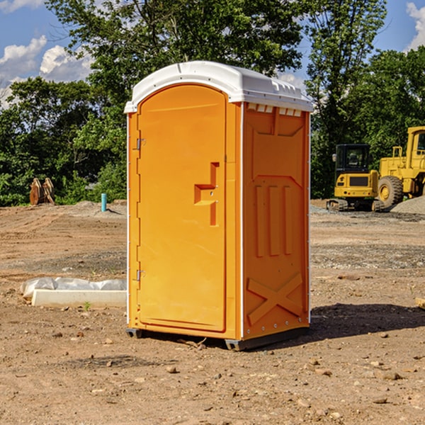 how often are the porta potties cleaned and serviced during a rental period in Powhatan